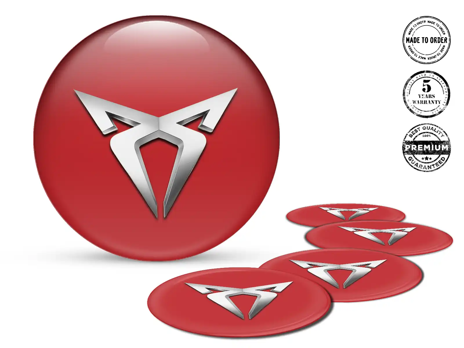Seat Cupra Radaufkleber Logo Hochwertige Epoxy-Edition